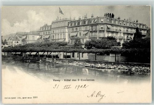 1800 Vevey 1902 - Hotel des 3 Couronnes