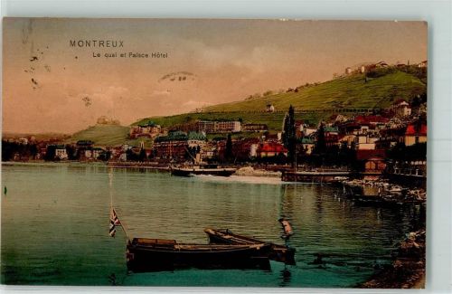 1820 Montreux 1907 - Le quai et Palace Hotel