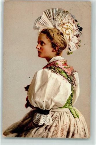 6430 Schwyz 1913 Gebrauchsspuren Ratsherrenfrau