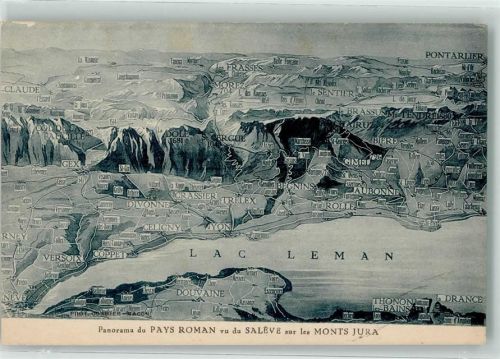 1260 Nyon - Vogelschau Genfersee