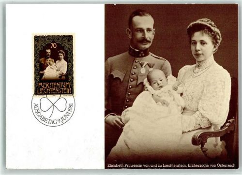 Elisabeth Prinzessin von und zu Liechtenstein Erzherzogin von Österreich Ausgabe 9. Juni 1981 Adel Liechtenstein