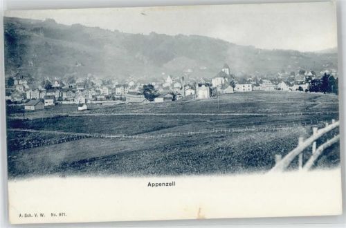 9050 Appenzell - Kirche, Ortsansicht