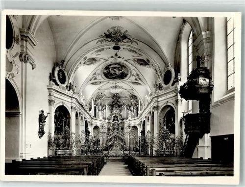 8376 Fischingen Foto AK Kirche ehem. Klosterkirche Kirchenorgel