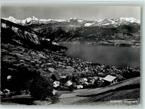 3655 Sigriswil - Thunersee Ausblick vom tschingel gegen Mönch-Jungfrau-Blümlisalp
