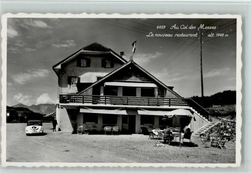 Col des Mosses 1935 Foto AK Le Nouveau Restaurant - Verlag Perrochet 6459 AK