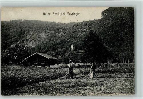 3860 Meiringen 1906 - Ruine Resti Feldarbeit