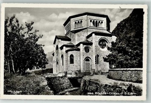 6710 Biasca 1951 Foto AK Kirche s. Carlo