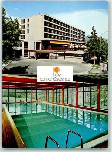 1854 Leysin - Hotel Central-Residence Schwimmbad