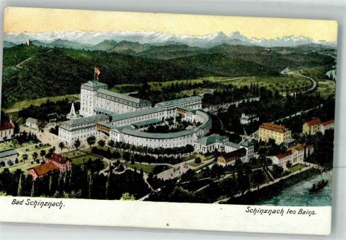 5116 Schinznach Bad 1906 Foto AK Hotel Bahnpost Zug 1932 Nr. 13