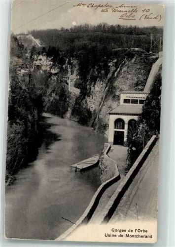 1350 Orbe 1909 - Schlucht Montcherandkraftwerk