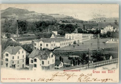 8630 Rüti ZH 1900 - Maschinenfabrik