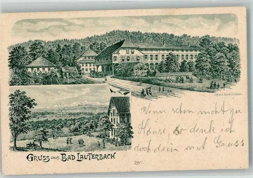 4665 Oftringen 1902 Vorläufer Gasthaus Bad Lauterbach