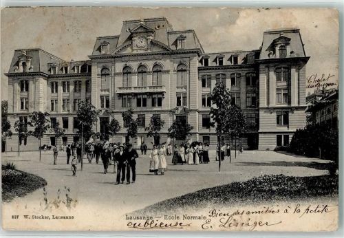 1000 Lausanne Losanna 1906 Gebrauchsspuren Ecole Normale