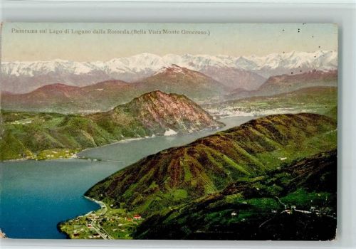 6900 Lugano - Panorama vom Luganersee Feldpost Bat. 152 2. Zug