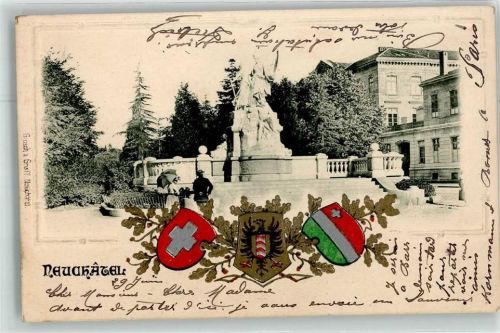 2000 Neuchâtel Neuenburg Prägedruck Wappen