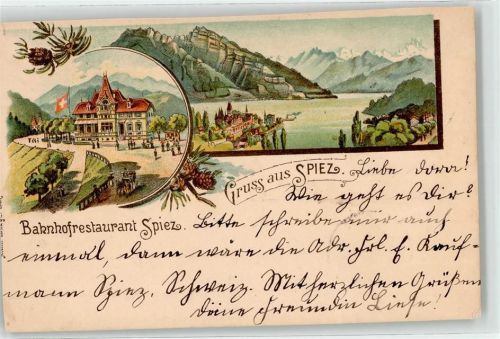 3700 Spiez - 1898 Bahnhof Gasthaus