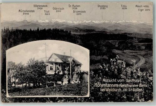 9205 Waldkirch 1919 Foto AK Gasthaus Hohentannen