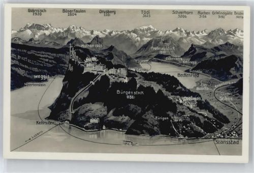 6363 Bürgenstock - Karte, See AKU2