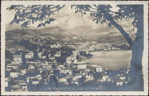 1925 - Lugano-Paradiso, Panorama, Kant: Tessin, Schweiz.,Mayr AKU1