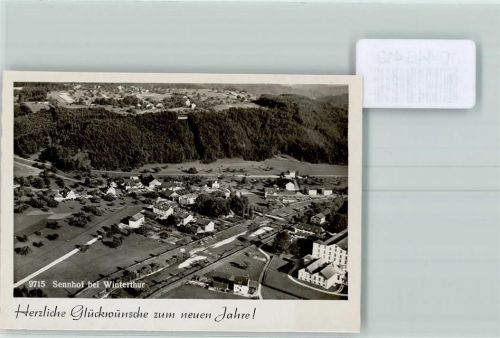 8482 Sennhof Winterthur FOTO KEINE AK Foto 10 cm x 7 cm , rückseitig Haftspuren Flugpost
