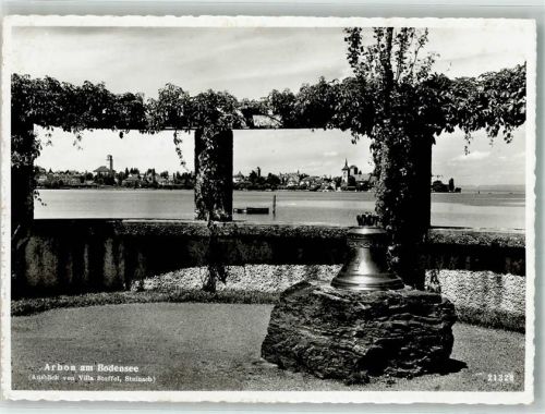 9320 Arbon Foto AK Denkmal Kirchenglocke Villa Stoffel
