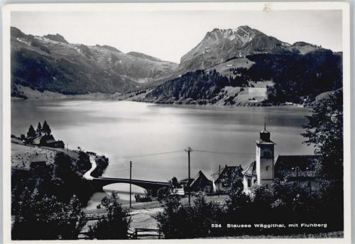 8858 Innerthal - Stausee Wäggithal, Fluhberg, Kapelle