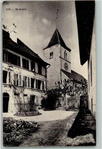 2024 St-Aubin-Sauges St-Aubin NE - Kirche Uhr