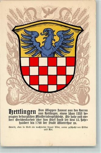 1929 - Zürcher Gemeindewappen Serie XI Nr. 51, sehr gute Erhaltung AK
