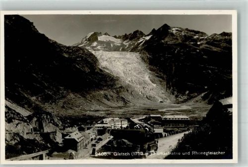 3999 Oberwald 1929 Foto AK Furkastrasse Gletsch Rhonegletscher