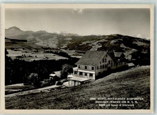 9630 Wattwil Foto AK Gasthaus Kurfirsten Foto Gross