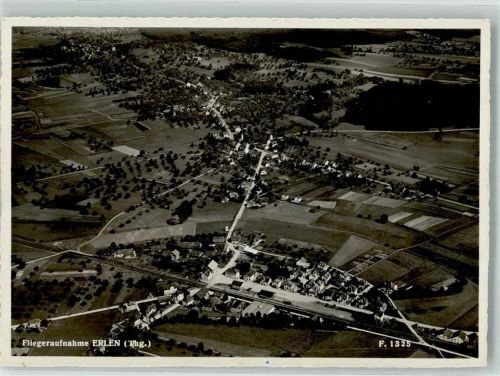 8586 Erlen 1947 Foto AK Fliegeraufnahme