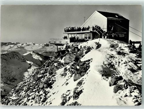 7077 Valbella - Rothornbahn Bergrestaurant Gipfelstation Winter