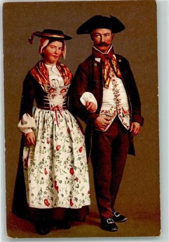 Alte Lötschentalertracht Paar
