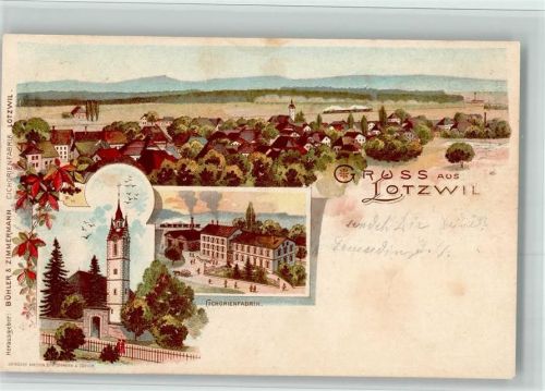 4932 Lotzwil 1899 BOAKC Cichorienfabrik Lithographie