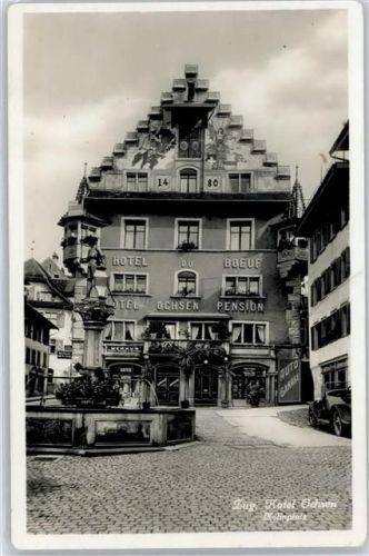 6300 Zug Zugo Gebrauchsspuren Hotel Ochsen, Brunnen, Kolinplatz