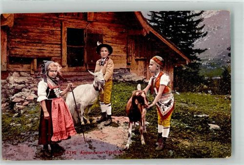 1911 - Kinder Ziegen PZ Nr.4715