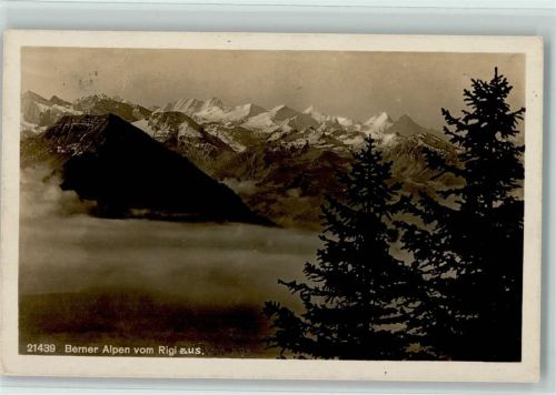 6000 Luzern Lucerne - Berner Alpen vom Rigi aus
