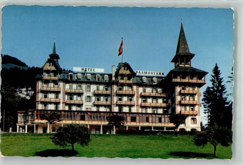 6073 Flüeli-Ranft Foto AK Hotel Paxmontana