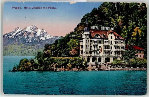 6353 Weggis - Hotel Lützelau mit Pilatus See
