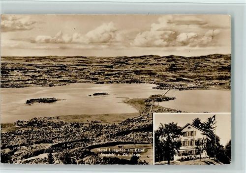 Etzel SZ - Hotel Luegeten am Etzel Aussicht am Zürichsee