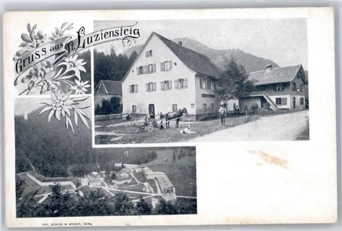 7304 Maienfeld - Gasthaus, Pension zur. St. Luziensteig