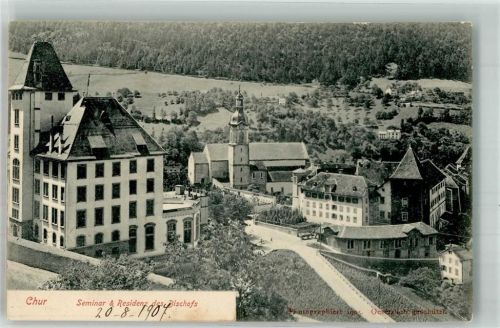 7000 Chur Coire 1907 Foto AK Residenz und Seminar des Bischofs