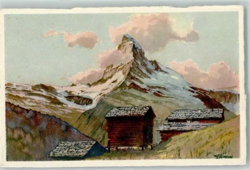 Matterhorn VS Künstlerkarte Sign. W. Eggimann
