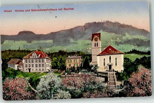 8340 Hinwil - Kirche Schulhaus Bachtel