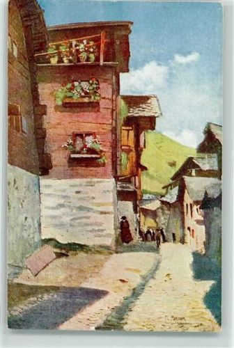 Grimentz sign. F. Portier Nr. 66 Pro Juventute Schweiz Künstlerkarte