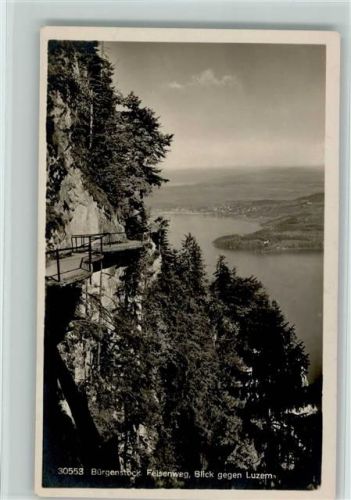 6363 Bürgenstock - Felsenweg Blick gegen Luzern