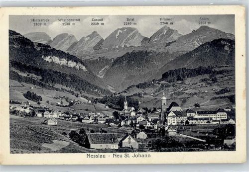 9650 Nesslau - Gesamtansicht, bergkette