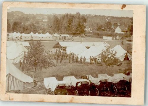 Exerzierplatz Kutschen Zeltlager Militär Schweiz Gebrauchsspuren
