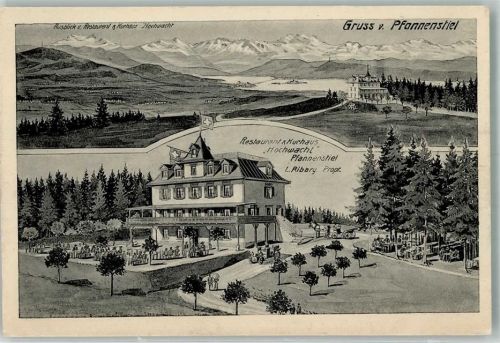 8132 Egg bei Zürich 1914 Foto AK Gasthaus Kurhaus Hichwacht Pfannstiel