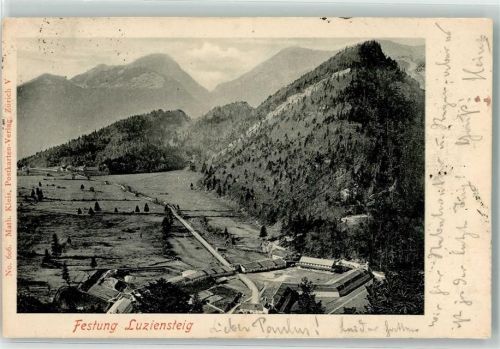 7306 Fläsch 1903 - Festung Luziensteig Bahnpost Zug 2086